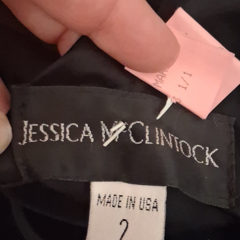 Jessica McClintock Strapless Rose Dress Size 2 - Picture 15 of 15